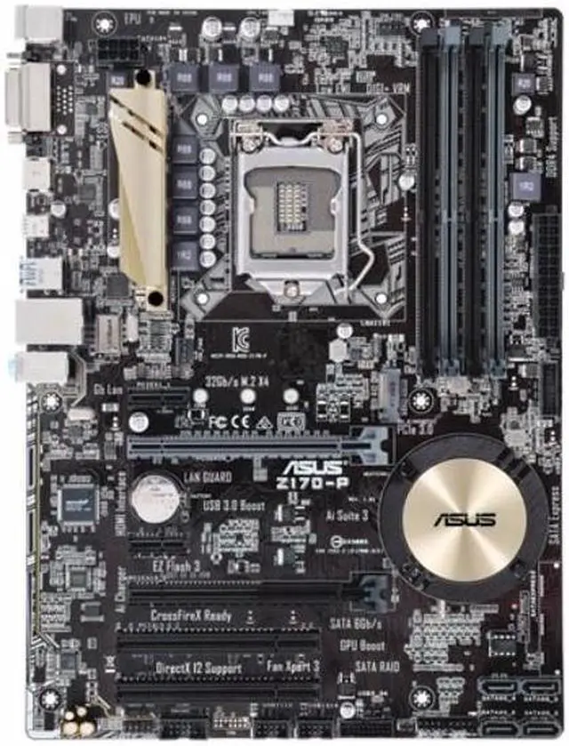 Main image of ASUS Z170-P (90MB0NR0-M0EAY0) LGA 1151 Intel Z170 HDMI SATA 6Gb/s USB 3.0 ATX Intel Motherboard