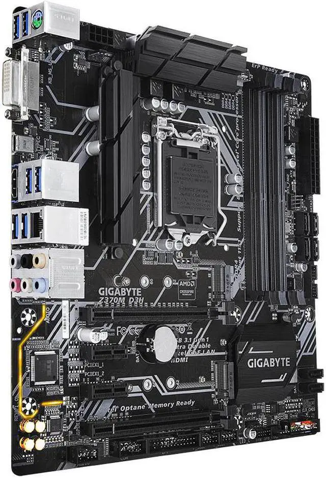 Alt view image 4 of 6 - Gigabyte Intel Z370M D3H Socket LGA 1151 DDR4 Micro ATX Motherboard (Z370M D3H)