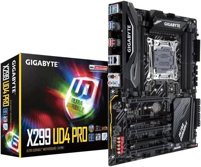 Alt view image 2 of 10 - Gigabyte Intel X299 UD4 Pro Socket LGA 2066 DDR4 ATX Motherboard (X299 UD4 PRO)