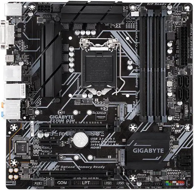 Alt view image 5 of 6 - Gigabyte Intel Z370M D3H Socket LGA 1151 DDR4 Micro ATX Motherboard (Z370M D3H)