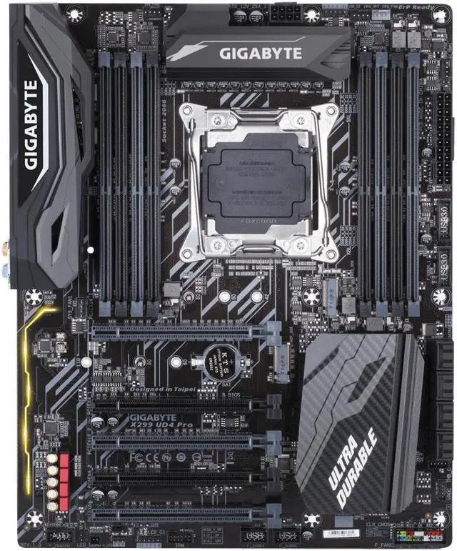 Alt view image 3 of 10 - Gigabyte Intel X299 UD4 Pro Socket LGA 2066 DDR4 ATX Motherboard (X299 UD4 PRO)