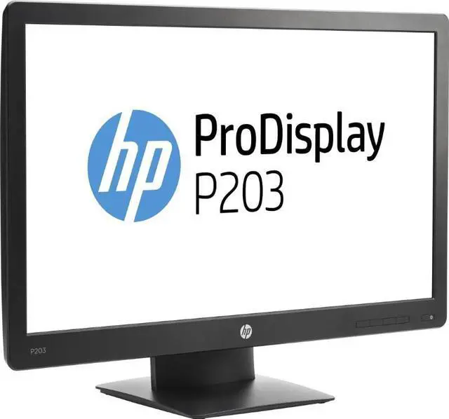 Alt view image 6 of 6 - HP ProDisplay P203 - LED monitor - 20" (20.0" viewable) - 1600 x 900 - VA - 250 cd/m² - 1000:1 - 5 ms - VGA, DisplayPort - black - promo