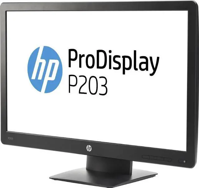 Alt view image 4 of 6 - HP ProDisplay P203 - LED monitor - 20" (20.0" viewable) - 1600 x 900 - VA - 250 cd/m² - 1000:1 - 5 ms - VGA, DisplayPort - black - promo