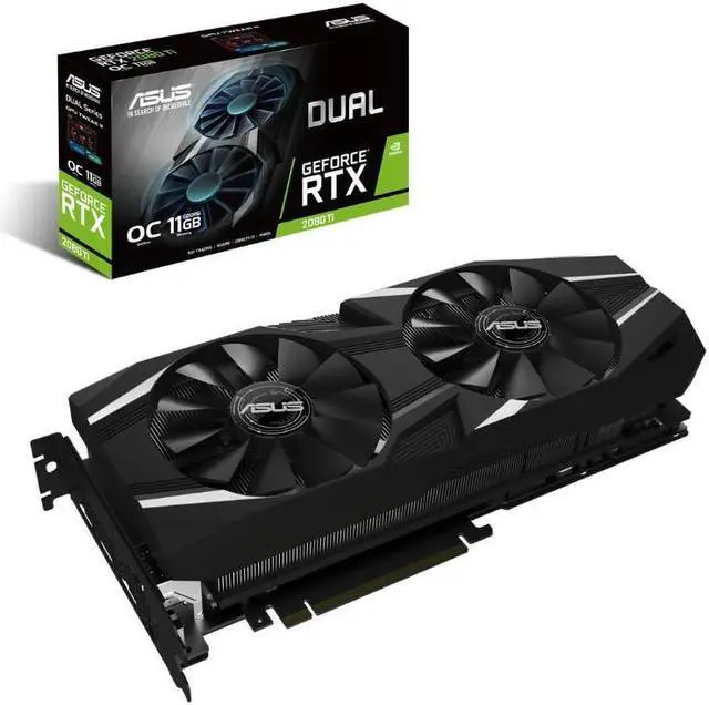 Alt view image 2 of 7 - ASUS RTX 2080 Ti Dual OC 11GB GDDR6 Graphics Card (90YV0C41-M0NM00)