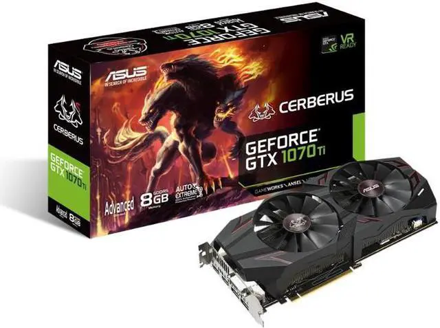 Alt view image 2 of 6 - ASUS Cerberus GTX 1070 Ti 8GB GDDR5 Graphics Card (90YV0BJ1-M0NA00)