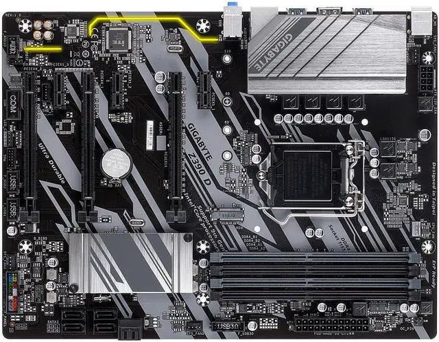 Alt view image 2 of 10 - GIGABYTE Z390 D LGA 1151 (300 Series) Intel Z390 SATA 6Gb/s ATX Intel Motherboard
