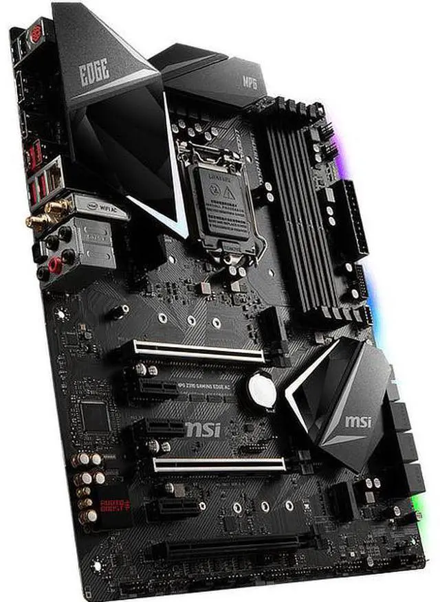 Alt view image 3 of 15 - msi intel z390 edge ac gaming atx ddr4sdram motherboard