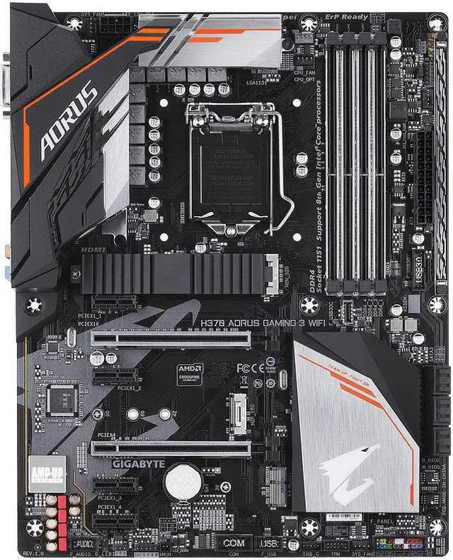 Alt view image 8 of 9 - Gigabyte Intel H370 Aorus Gaming 3 ATX DDR4-SDRAM Motherboard