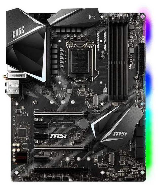Alt view image 2 of 15 - msi intel z390 edge ac gaming atx ddr4sdram motherboard