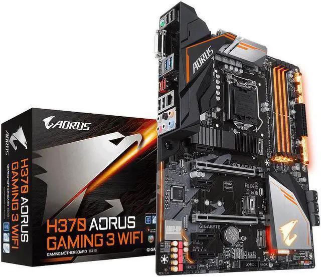 Alt view image 9 of 9 - Gigabyte Intel H370 Aorus Gaming 3 ATX DDR4-SDRAM Motherboard