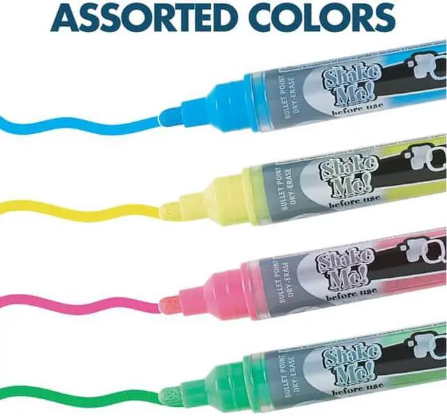 Alt view image 10 of 20 - Quartet Neon Dry Erase Marker Set Assorted 4/Set 79551