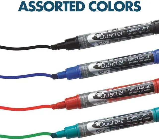 Alt view image 8 of 11 - Dry Erase Marker Set, Chisel Tip, Assorted Colors, PK4 QUARTET 5001M-4SKA
