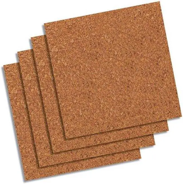 Alt view image 9 of 13 - Quartet Cork Panels Self-stick 12"x12" 4/PK Natural 102Q