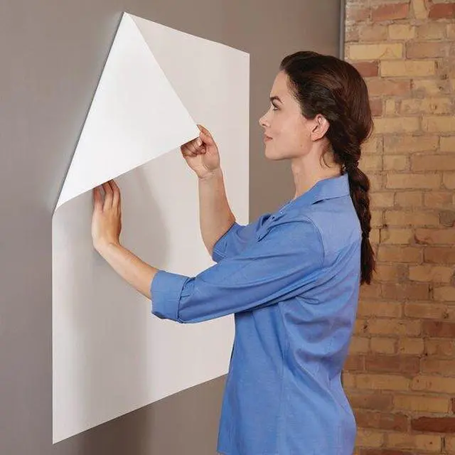 Alt view image 8 of 18 - Quartet Dry-Erase Sheets Temporary Self-Adhesive 24"x36" White R85532