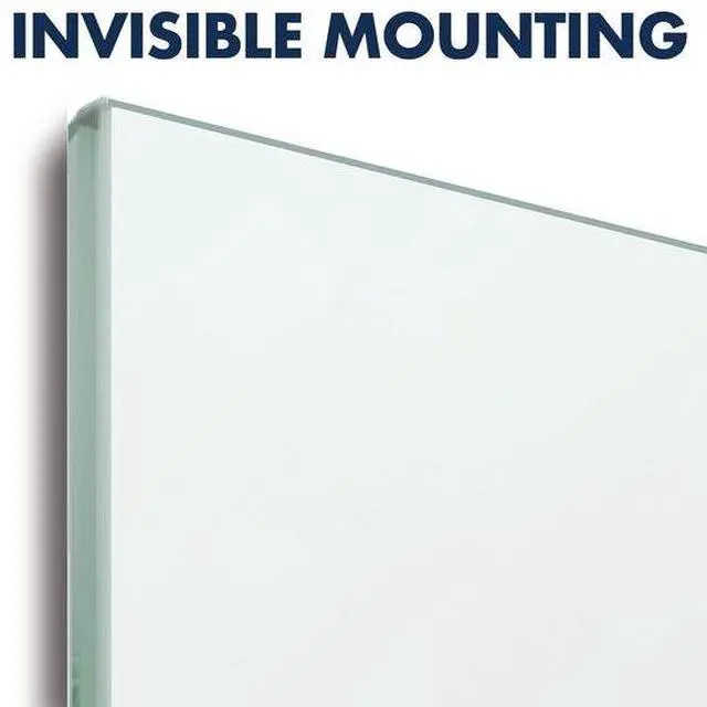Alt view image 7 of 20 - Quartet InvisaMount Magnetic Glass Marker Board Frameless 85" x 48" White Surface G8548IMW