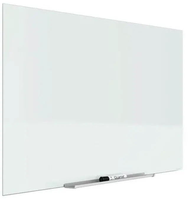 Alt view image 4 of 20 - Quartet InvisaMount Magnetic Glass Marker Board Frameless 85" x 48" White Surface G8548IMW