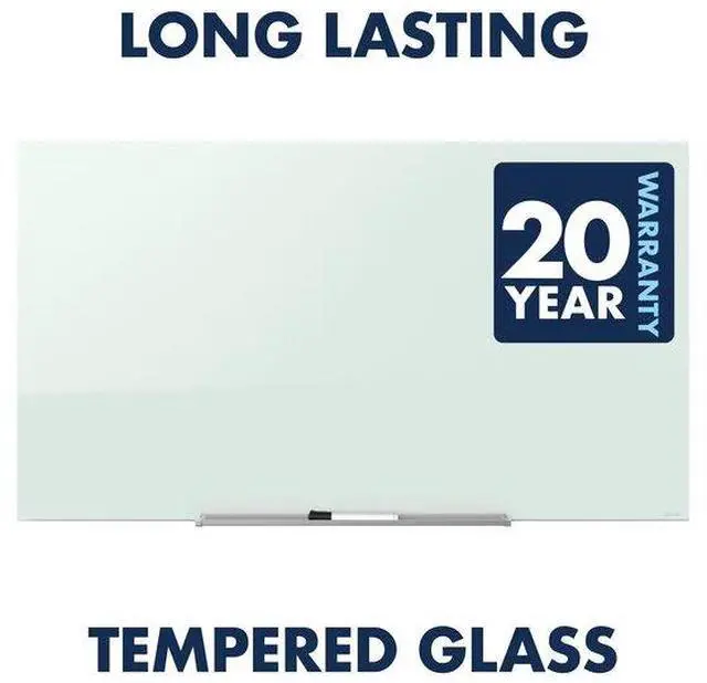 Alt view image 8 of 20 - Quartet InvisaMount Magnetic Glass Marker Board Frameless 85" x 48" White Surface G8548IMW