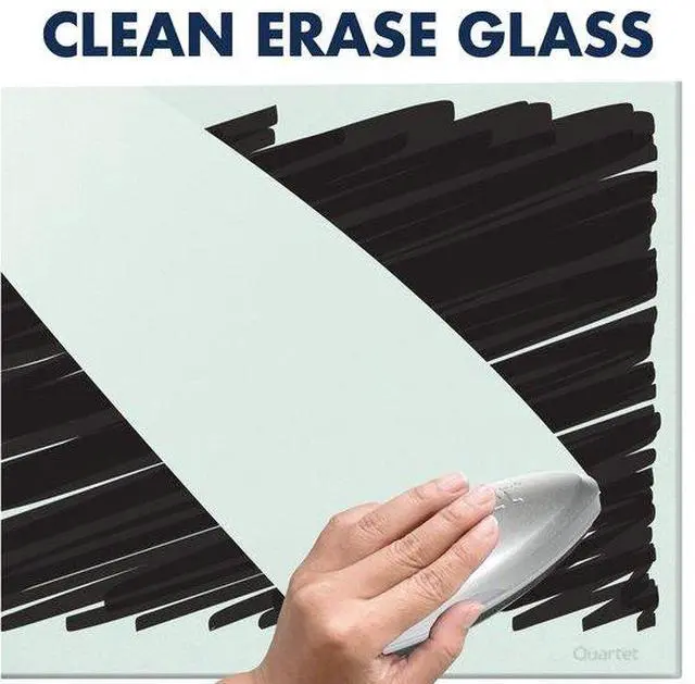 Alt view image 6 of 20 - Quartet InvisaMount Magnetic Glass Marker Board Frameless 85" x 48" White Surface G8548IMW
