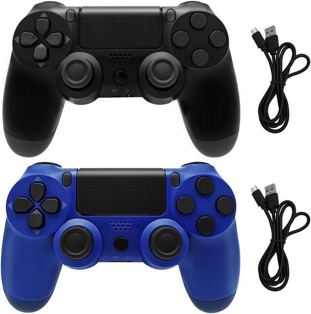 Ceozon PS4 Controller 2 Pack Playstation 4 Controller Wireless Dual Vibration Audio Function Gamepad for PS4 Pro Slim PS3 PC with Charging Cables Black and Blue PS4 Accessories Newegg.com