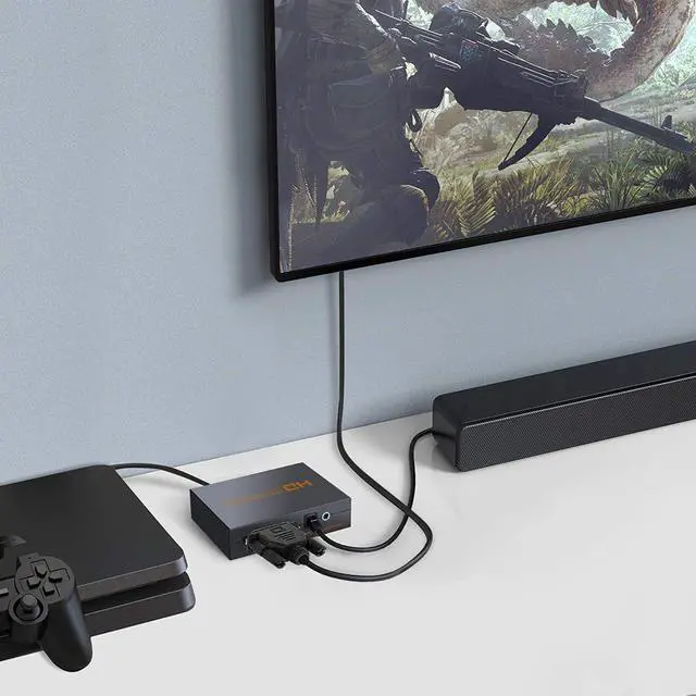 Alt view image 2 of 8 - HDMI To DVI Audio Converter Optical TOSLINK SPDIF 3.5mm Jack Digital to Analog Audio Converter Video Adapter Support DTS AC3 LPCM/PCM ETC 2.0ch/5.1ch For PS3/4/XBOX