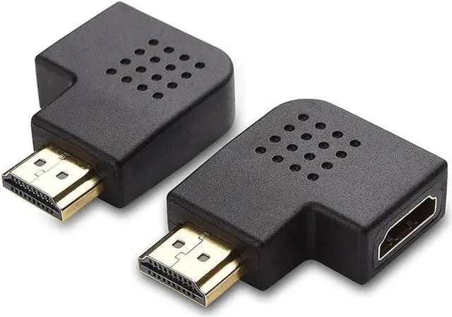 Alt view image 2 of 7 - Jansicotek HDMI Male to Female Adapter, 4 Pack 90 and 270 degree Right Angle HDMI to HDMI Converter, 4K 3D HDMI Extender for  1080P HDTV PC HDMI Port Device