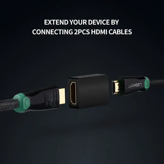 Alt view image 6 of 7 - Jansicotek HDMI Extender Female to Female Connector 4K HDMI Extension Converter Adapter Coupler for PS4 HDMI Cable HDMI Extender
