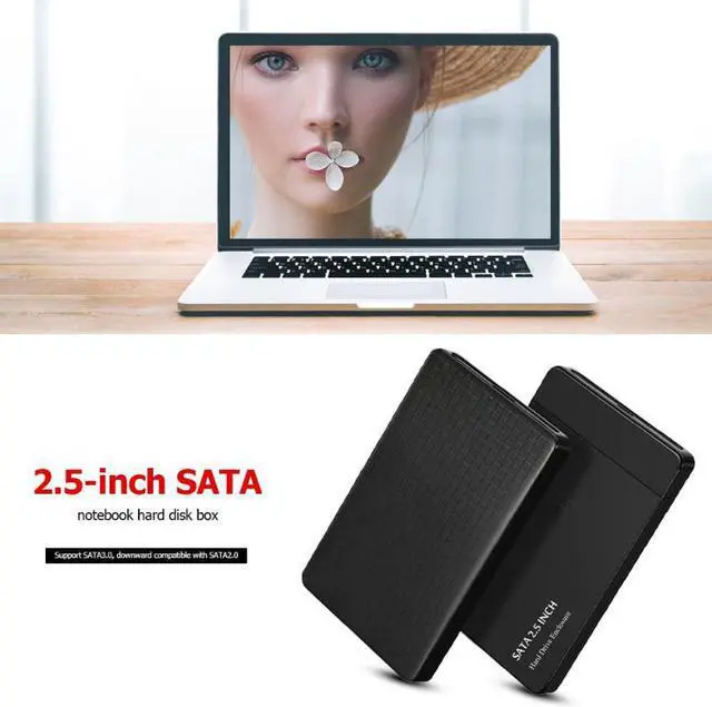 Alt view image 6 of 7 - Jansicotek Tool Free 2.5" Sata to USB 3.0 Hard Drive HDD Enclosure Case Black USB 3.0 Tool Free for for 7mm to 9.5mm SATA I, SATA II, and SATA III HDD and SSD, Windows/Mac/Linux, 2-Pack