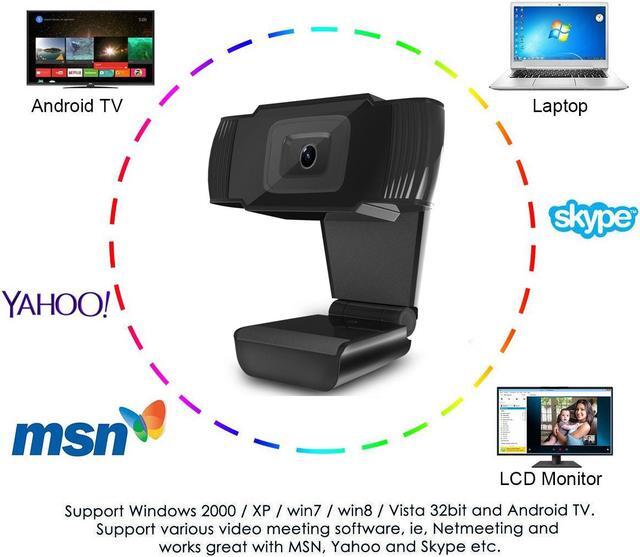Alt view image 4 of 7 - HD Webcam 480P,HDWeb Camera with Built-in HD Microphone USB Plug Play WebCam for Gaming Conferencing Desktop Widescreen Video