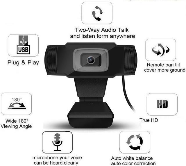 Alt view image 3 of 7 - HD Webcam 480P,HDWeb Camera with Built-in HD Microphone USB Plug Play WebCam for Gaming Conferencing Desktop Widescreen Video