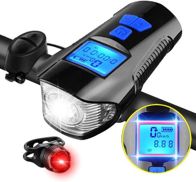 PRUNUS Wireless Bike Computer - Waterproof Cycling Speedometer With Big LCD Screen