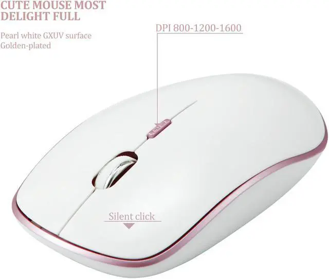 Alt view image 5 of 7 - Wireless Keyboard and Mouse Combo, 2.4GHz Ultra Thin Full Size Wireless Keyboard Mouse Combo Set with Number Pad for Computer, Laptop, PC, Desktop, Notebook, Windows 7, 8, 10-(Pink)
