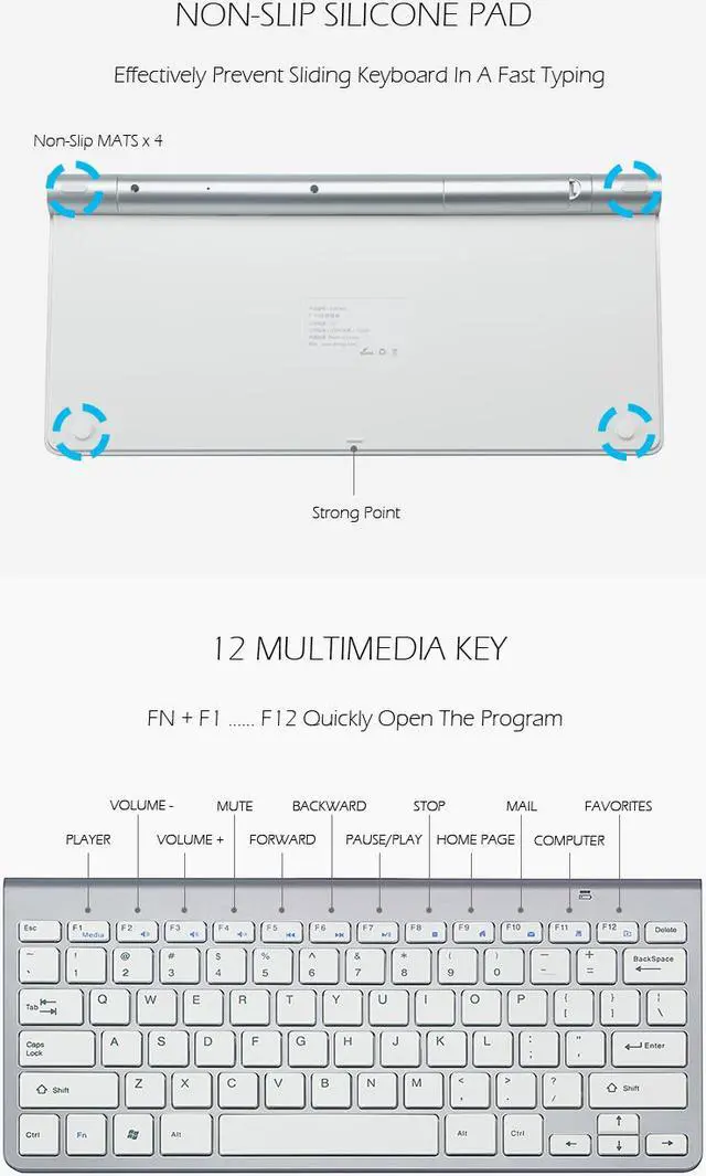 Alt view image 6 of 7 - Jansicotek K1088 Wireless Mute Keyboard and Mouse Combo,for Computer, Laptop, PC, Desktop, Notebook, Windows 7, 8, 10-(Black)