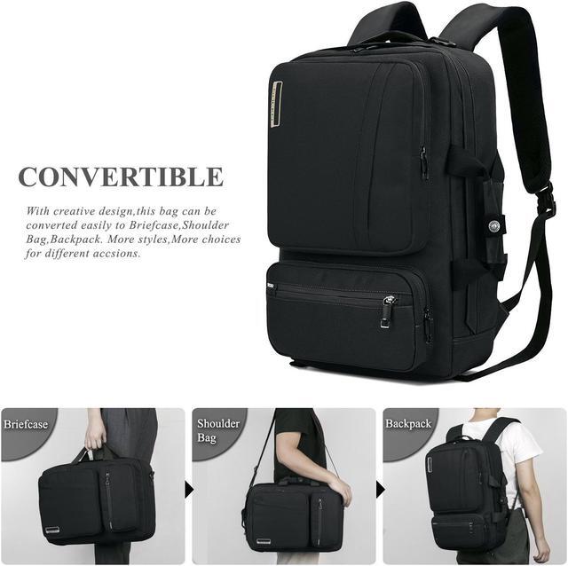 Alt view image 7 of 7 - Jansicotek Laptop Backpack Fit up to a 17.3 Inch Laptop with Thick Padded Stylish Water Resistant College School Bag for Men Women Boys and Girls, Black