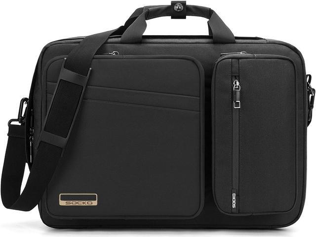 Main image of Jansicotek Laptop Backpack Fit up to a 17.3 Inch Laptop with Thick Padded Stylish Water Resistant College School Bag for Men Women Boys and Girls, Black