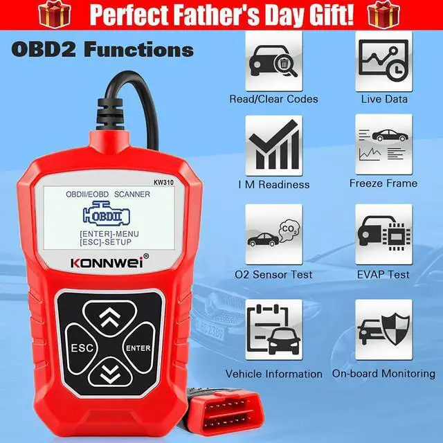 Alt view image 4 of 7 - OBD2 Scanner [KW310] Car Code Reader Scan Tool Auto OBD2 Scanner Professional Mechanic OBDII Diagnostic Tool Code Reader Tools for Check Engine Light--for All OBDII Protocol Cars Since 1996
