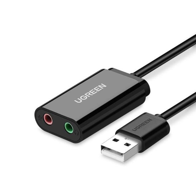 Usb C To Aux 3.5mm USB To Audio Adapter USB To 3.5mm Audio Adapter - External Sound Card For PC, PS4, Laptops (Black) Aux To Usb Usb To Jack Adapter