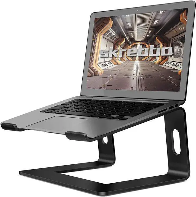 Main image of Jansicotek Adjustable Laptop Stand, Detachable Ergonomic Riser Notebook Computer Holder Stand Compatible with Air, Pro, Dell XPS, HP, Lenovo More 10-15.6" Laptops, Black