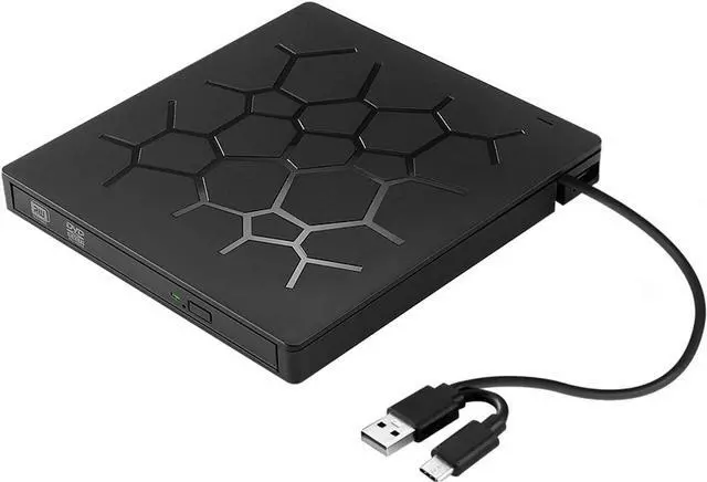 Alt view image 2 of 7 - 7 -in-1 External CD Drive USB 3.0 Portable CD DVD +/-RW Drive DVD/CD ROM Rewriter Burner Writer with 4 USB Ports and 2 SD Card Slots Compatible with Laptop Desktop PC Windows Mac Pro MacBook