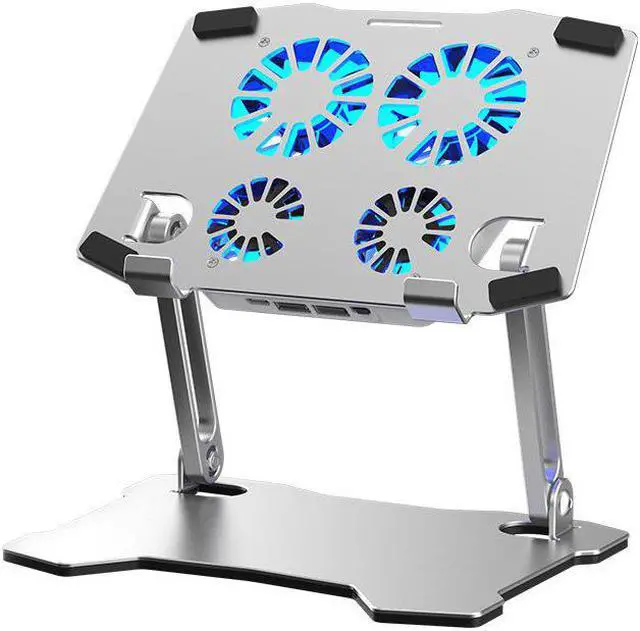 Main image of Adjustable Tablet Stand with 4 High-speed Cooling Fan, Aluminum Computer Riser, Ergonomic Computer Stand for desk, Tablet Riser Notebook Stand ,Compatible with 9-13.3 Inches Tablet, MacBook, Air, Pro