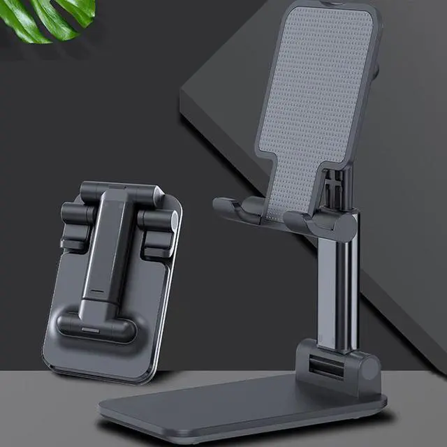 Main image of Foldable Desktop Cell Phone Stand Holder,Upgraded T9 Extensiable Anti-Slip Base and Height Angle Adjustable Desk Phone Holder for 4-12.9Inches iPad, Kindle, Mobile Phone, Tablet and Switch, Black