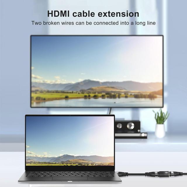 Alt view image 5 of 7 - HDMI Male to Female Adapter 8K@60Hz 4K@120Hz, 2 Pack HDMI Extender Connector for Fire Stick TV Roku Monitor Laptop Projector PS5