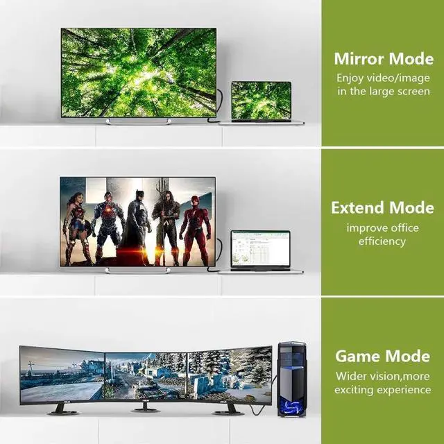 Alt view image 4 of 7 - 8K DisplayPort Cable 1.4 3.3FT, Jansicotek Display Port Cable 144hz,Ultra High Speed 32.4Gbps, DP Cable 8K@60hz, 4K@144Hz, 1080P@240hz, HDR, HBR3 Display Port Cord for Laptop/PC/TV/Gaming Monitor