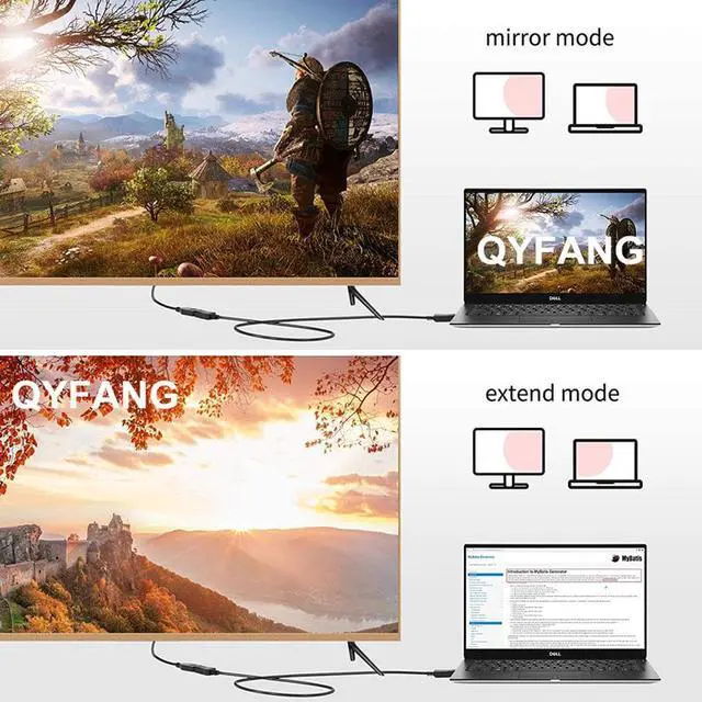 Alt view image 5 of 7 - VESA Certified 8K DisplayPort Extension Cable 3.3ft,Jansicotek DP 1.4 Cable Nylon Braided Supports (8K@60Hz, 4K@144Hz and 1080P@240Hz), HBR3, 32.4Gbps, HDCP 2.2, DSC1.2 for Laptop Gaming Monitor