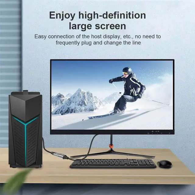 Alt view image 7 of 7 - [VESA Certified] Jansicotek 3.3 ft DisplayPort Extension Cable 1.4, Support 8K 60Hz, 4K 144Hz (DisplayPort 1.4 Cable) with FreeSync, G-SYNC and HDR for Gaming Monitor, PC, RTX 3080/3090, RX 6800/6900