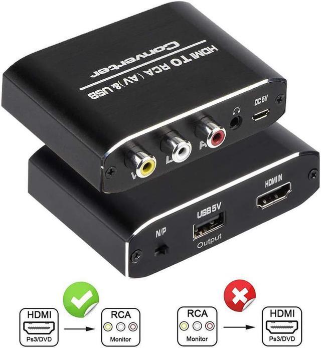 HDMI to AV RCA 1080P Composite Audio Video CVBS Adapter