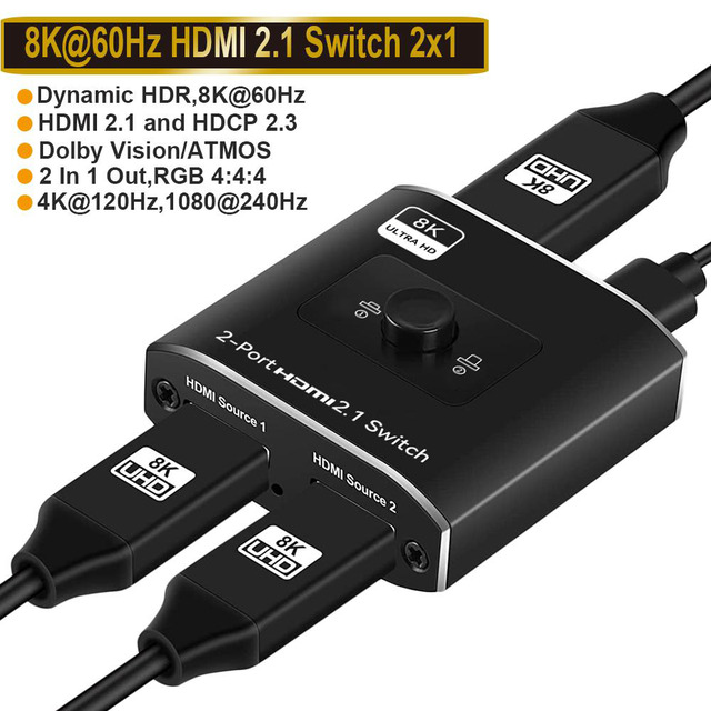 SIENOC Switch Di Rete 2 Porte – Selettore Hub 2-in-1-out O 1-in-2-out, 100 MHz, Compatto E Manuale
