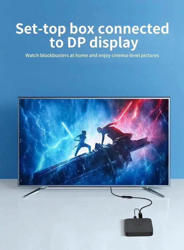 Alt view image 6 of 7 - Jansicotek 4K@60Hz HDMI to DisplayPort Adapter with USB Power (HDMI to DP Adapter) 4K@60Hz Video Resolution Support (OZHD1)