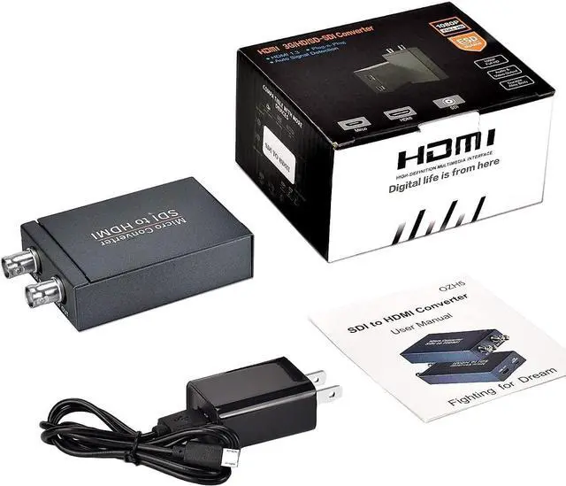 Alt view image 7 of 7 - Jansicotek 1080P SDI to HDMI Audio Video Converter Adapter Support HD 3G SDI Full HD 1080P for Monitor HDTV (OZH5)