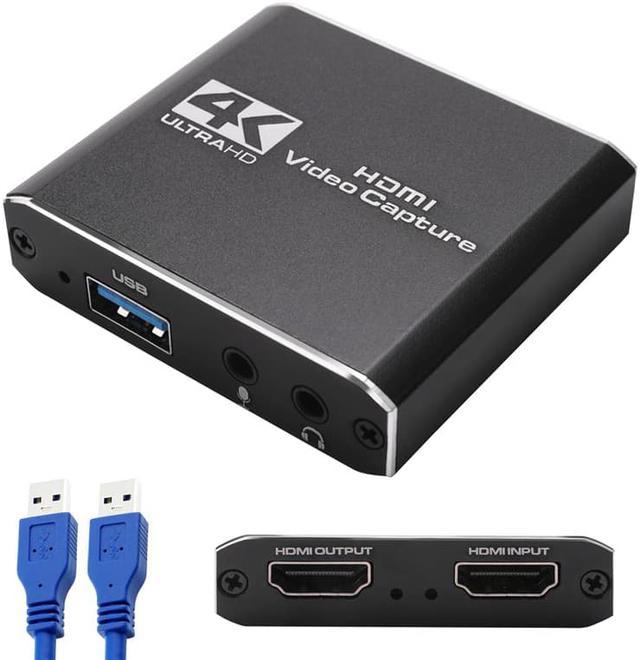 4K HDMI Video Capture Card, Cam Link Card Game Capture Card Audio Capture  Adapter HDMI to USB 2.0 Record Capture Device for Streaming, Live
