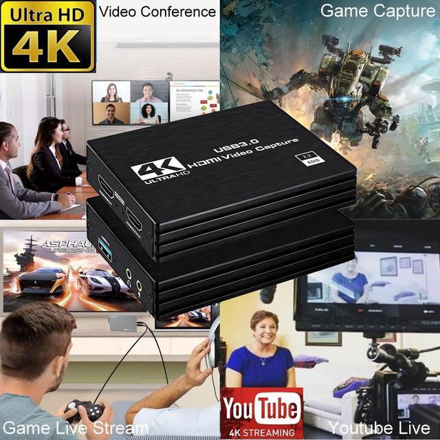 Alt view image 7 of 7 - Video Capture Card 4K 1080P 60FPS, HDMI Capture Card Switch, HDMI to USB/Type-C Game Capture Card USB 3.0 for Live Streaming Video Recording, Screen Capture Device Work with PS4/PC/OBS/DSLR/Camera